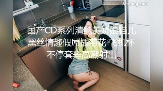 国产CD系列清纯美娇娘猫儿黑丝情趣假屌插菊花 飞机杯不停套弄高潮射出