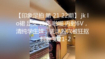 【印象足拍 第 21 22期】 jk lo裙 足交 口交 啪啪 内射6V，清纯学生妹，无毛粉穴被狂抠，刺激 第21-2